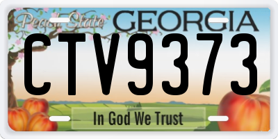 GA license plate CTV9373
