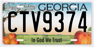 GA license plate CTV9374