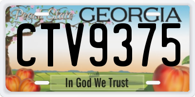 GA license plate CTV9375