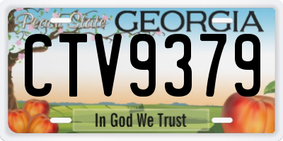GA license plate CTV9379