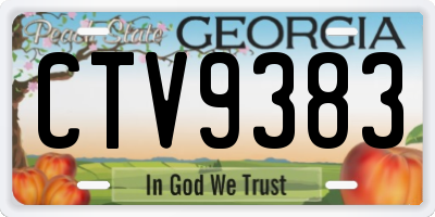 GA license plate CTV9383