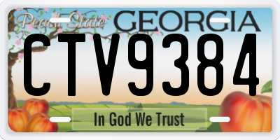 GA license plate CTV9384