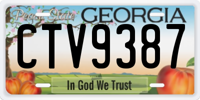 GA license plate CTV9387
