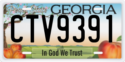 GA license plate CTV9391