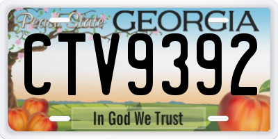 GA license plate CTV9392