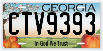 GA license plate CTV9393