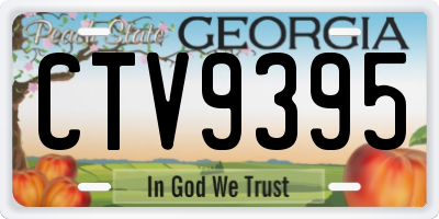 GA license plate CTV9395