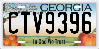 GA license plate CTV9396