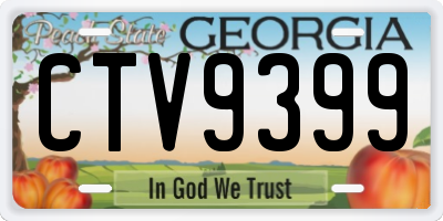 GA license plate CTV9399