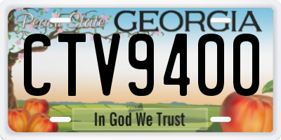 GA license plate CTV9400
