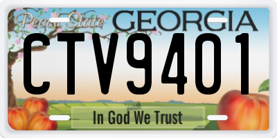 GA license plate CTV9401