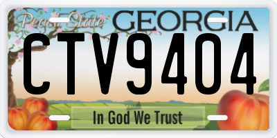 GA license plate CTV9404