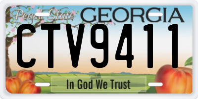 GA license plate CTV9411