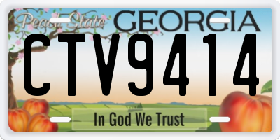 GA license plate CTV9414