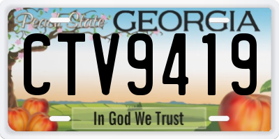 GA license plate CTV9419