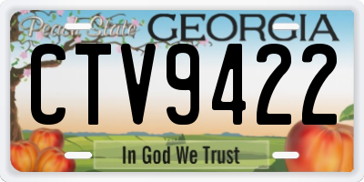 GA license plate CTV9422