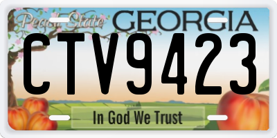 GA license plate CTV9423