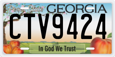 GA license plate CTV9424