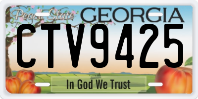 GA license plate CTV9425