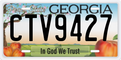 GA license plate CTV9427