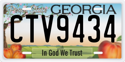 GA license plate CTV9434