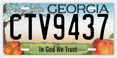 GA license plate CTV9437