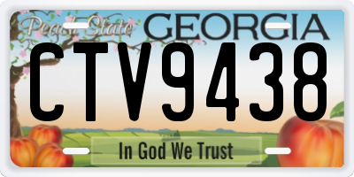 GA license plate CTV9438