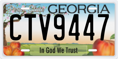 GA license plate CTV9447