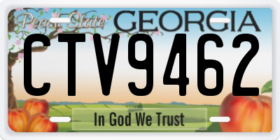 GA license plate CTV9462