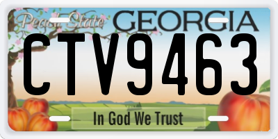 GA license plate CTV9463