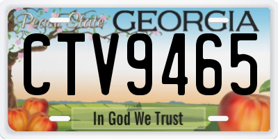 GA license plate CTV9465