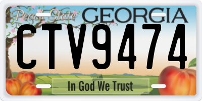 GA license plate CTV9474