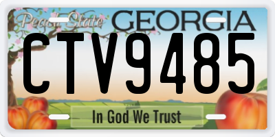 GA license plate CTV9485