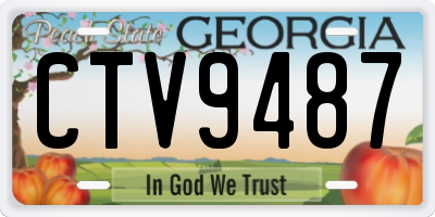GA license plate CTV9487