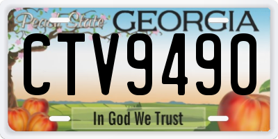 GA license plate CTV9490