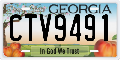 GA license plate CTV9491
