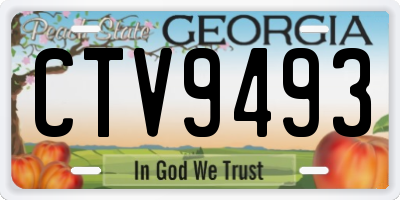 GA license plate CTV9493