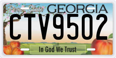 GA license plate CTV9502