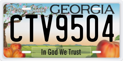 GA license plate CTV9504
