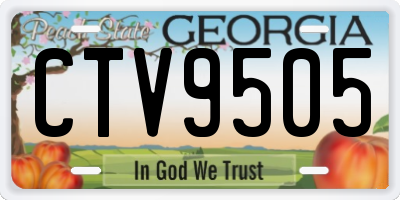 GA license plate CTV9505