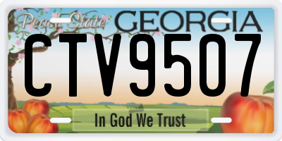 GA license plate CTV9507