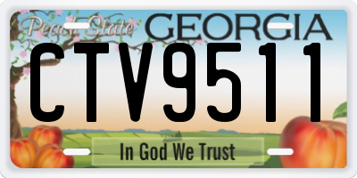 GA license plate CTV9511