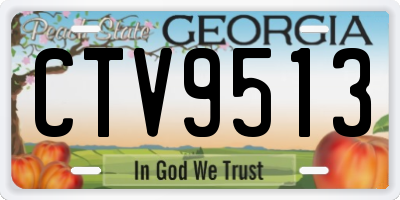 GA license plate CTV9513