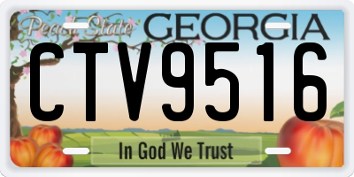 GA license plate CTV9516