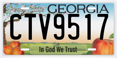GA license plate CTV9517