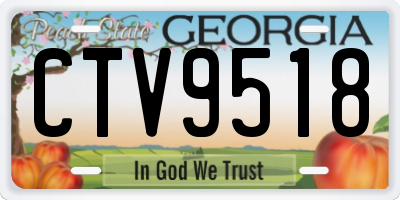 GA license plate CTV9518