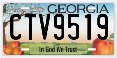 GA license plate CTV9519