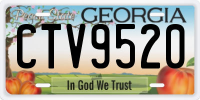 GA license plate CTV9520