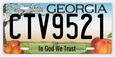 GA license plate CTV9521