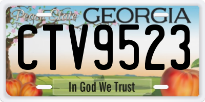 GA license plate CTV9523